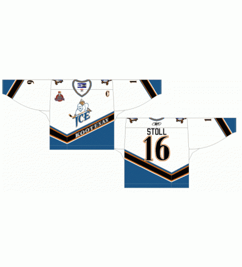 Custom WHL Kootenay Ice 1998 09 Home Hockey Jersey White